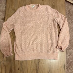 Women's Boden Pink Cable Knit Sweater